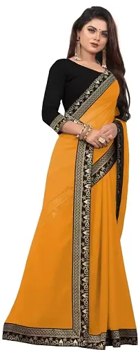 Bollywood Georgette Saree  Lace, Stone-thumb2