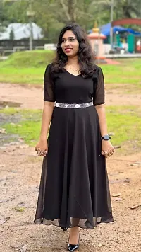 Vijayalakshmi creation Traditional Hit Western frock with belt Collection-thumb2