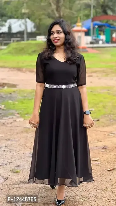 Vijayalakshmi creation Traditional Hit Western frock with belt Collection-thumb3