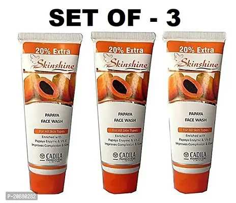 Cadila Skin Fruits Spots  Tan Clear Papaya Face Wash 60gm Pack of - 3