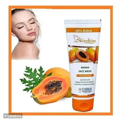 SKINSHINE PAPAYA FACE WASH PACK OF 3 FACE WASH 60 gm | 20% EXTRA | Enriched With Papaya Extract  Vitamin E-thumb2