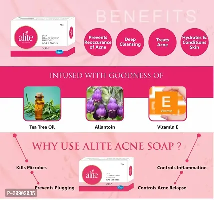 Alite Deep Cleansing Purifying Anti Acne Pimple Bathing Soap (75 grams) Pack of - 4-thumb2