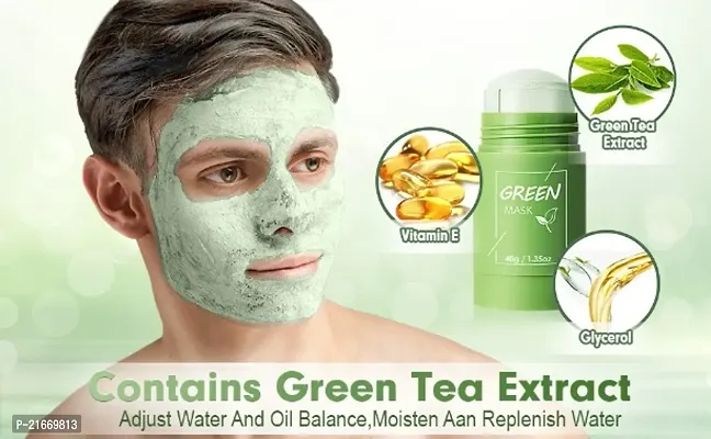 Green Tea Cleansing Mask Stick For Face Blackheads Whiteheads Oil Control  Anti-Acne