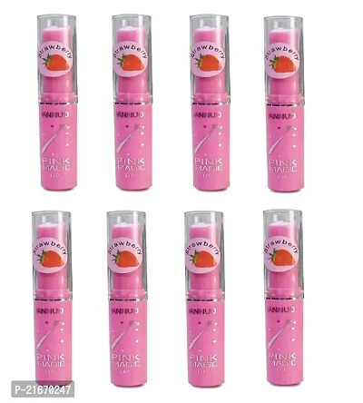 Pink Magic Lip Balm (Attractive Pink) For Girls And Womens - Pack of 8