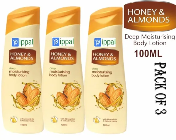 Alm Pack of 3 Deep Moisturizer for Women  Men, Ideal for Normal to Dry Skin - Enriched with Almond  Honey Summer  Winter Skin Care