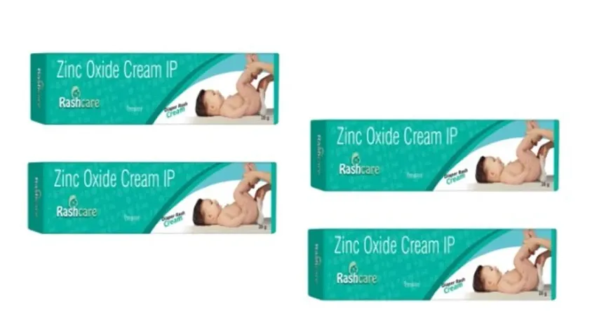 Zinc Oxide Rashcare Cream For Baby Diaper Rash Cream 20gm (Pack of-4