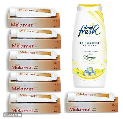 Melamet Face Cream For Men  Women Night Used (Pack Of 6) Free Dermifresh Powder