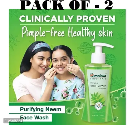 Himalaya's purifying neem face wash ,cleans impurities and helps clear pimples Pack of - 2-thumb0