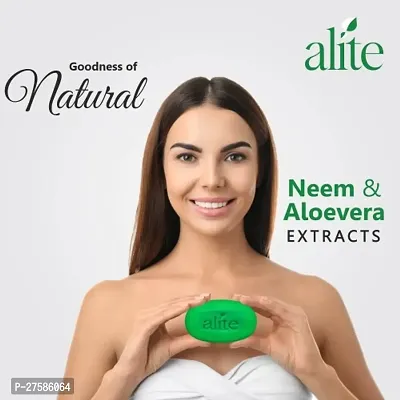 Alite Active Neem And Aloevera Soap For Acne Free Skin 75g Pack Of 5-thumb2