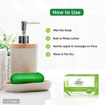 Alite Active Neem And Aloevera Soap For Acne Free Skin 75g Pack Of 5-thumb3