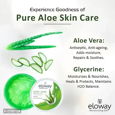 Eloway Aloe Vera Moisturising Beauty Gel For Acne, Pimple Free And Glowing Skin 100ml Pack of - 4-thumb4