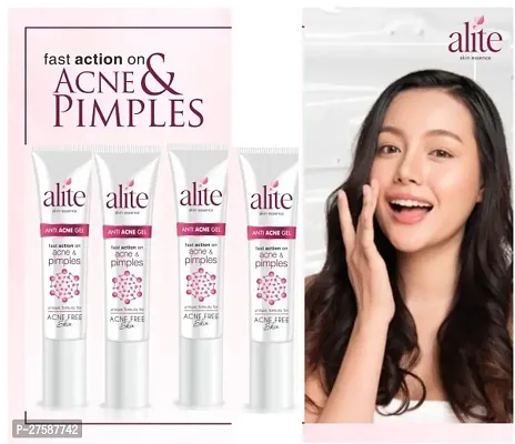 Alite Anti-Acne Gel For Acne And Pimples Free, Clear And Brighter Skin 15g Pack of - 4