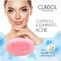 Clinsol Anti-Acne Soap For Acne And Pimple Free Skin, Tea Tree Oil And Vitamin E 75g Pack of - 5-thumb2