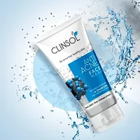 Clinsol Anti-Acne Charcoal Face Wash For Acne And Pimple Free Skin 70g Pack of - 6-thumb1