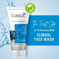 Clinsol Anti-Acne Charcoal Face Wash For Acne And Pimple Free Skin 70g Pack of - 6-thumb2