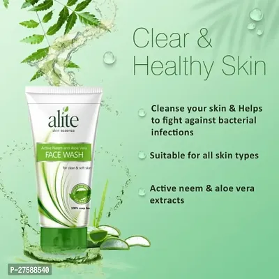 Alite Active Neem And Aloe Vera Face Wash For Acne And Pimples Free Skin 70g Pack of - 6-thumb2