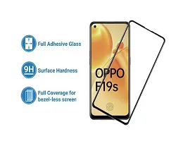 SM Styles Tempered Glass Screen Protector Compatible For Oppo F19s With Edge To Edge Coverage for Smartphone - (Pack of 1)-thumb1