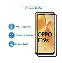 SM Styles Tempered Glass Screen Protector Compatible For Oppo F19s With Edge To Edge Coverage for Smartphone - (Pack of 1)-thumb3