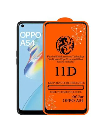 SM Styles 11D Tempered Glass Mobile Screen Protector for Oppo A54 Smartphone - (pack of 1)