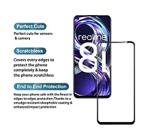 SM Styles Tempered Glass Screen Protector Compatible For Realme 8i With Edge To Edge Coverage for Smartphone - (Pack of 1)-thumb1