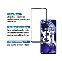 SM Styles Tempered Glass Screen Protector Compatible For Realme 8i With Edge To Edge Coverage for Smartphone - (Pack of 1)-thumb2