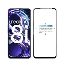 SM Styles Tempered Glass Screen Protector Compatible For Realme 8i With Edge To Edge Coverage for Smartphone - (Pack of 1)-thumb3