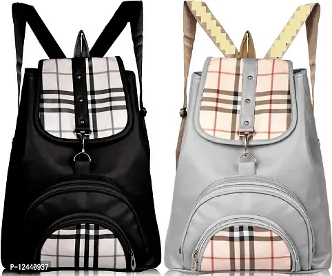 Latest New Trend Backpack  Student Backpack School Bag Travel Bag Collage Bag {pack of 2}-thumb0