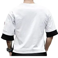 Mens Round Neck Cotton Blend Tshirt-thumb1