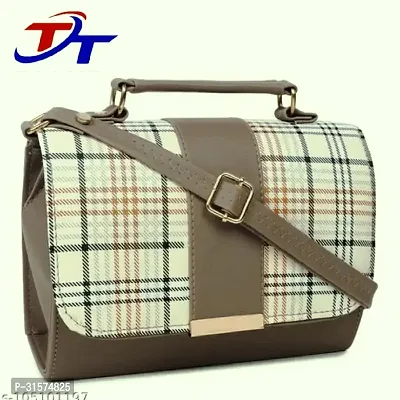 Stylish Checked Sling Bag for Women