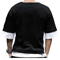 Stylish Cotton Blend T-shirt For Men-thumb1