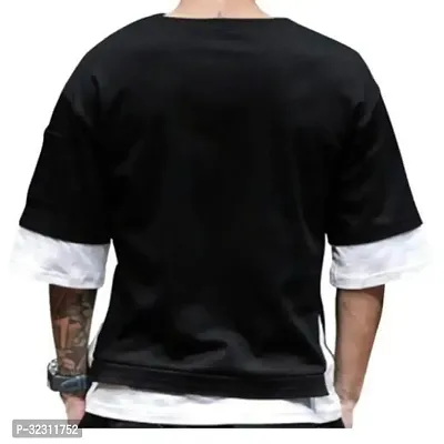 Stylish Cotton Blend T-shirt For Men-thumb2