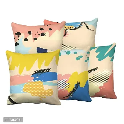 Stylish Multicoloured Jute Silk  Cushion Covers-thumb0