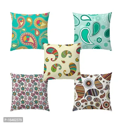 Stylish Multicoloured Jute Silk  Cushion Covers-thumb0