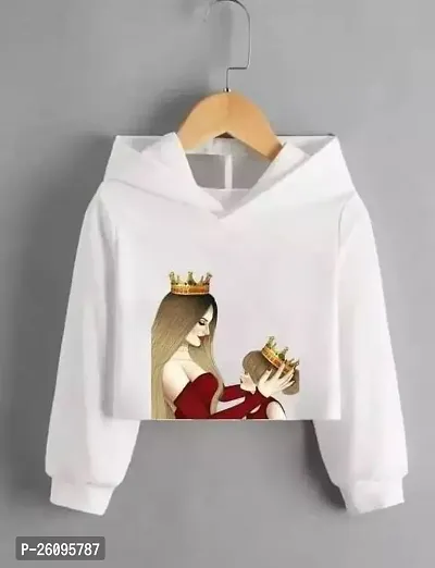 Stylish White Polyester Printed Sweatshirts For Women