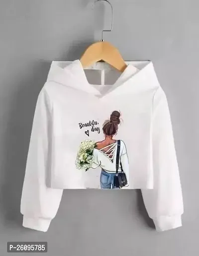 Stylish White Polyester Printed Sweatshirts For Women