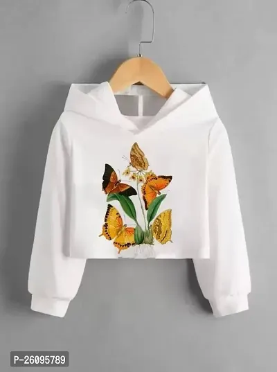 Stylish White Polyester Printed Sweatshirts For Women