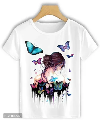 Elegant White Polyester Tshirt For Women-thumb0