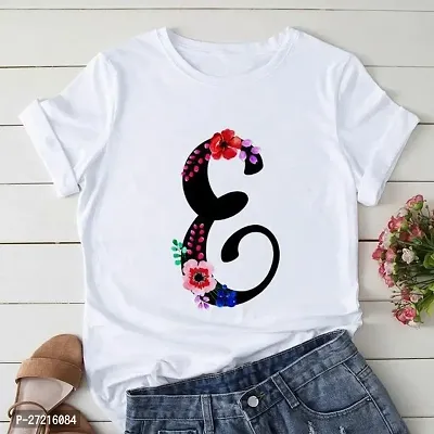 Elegant Polyester Floral Printed T-Shirt For Women