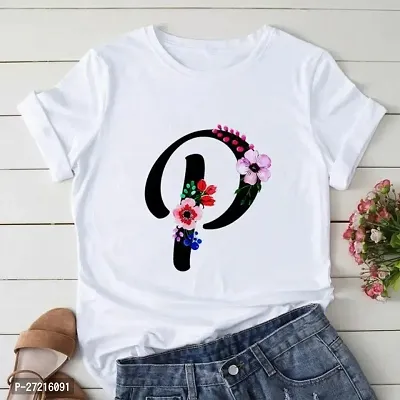 Elegant Polyester Floral Printed T-Shirt For Women