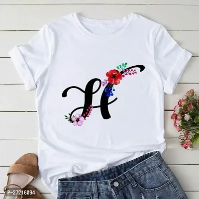 Elegant Polyester Floral Printed T-Shirt For Women