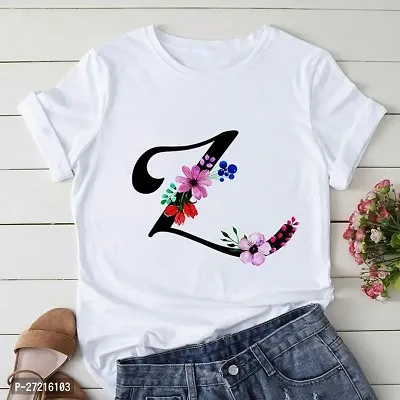 Elegant Polyester Floral Printed T-Shirt For Women