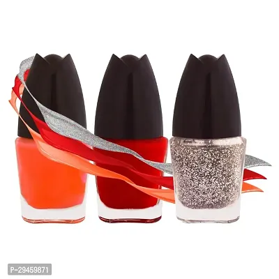 Nail Polish | Chip Resistant, Quick Dry And Long-Lasting Ruby Red (Pack Of 3)-thumb0