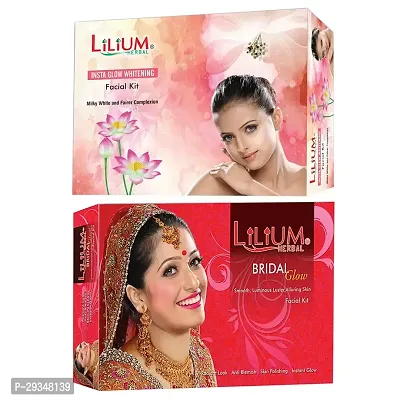 Lilium Whitening And Bridal Facial Kit For Extra Whitening And Smoothness 80 Grams Each