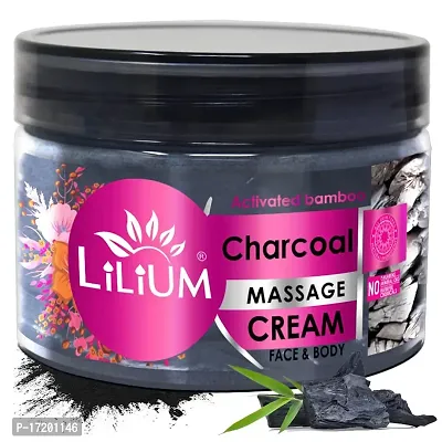 Lilium Activated Bamboo Charcoal Face  Body Massage Cream For Detoxifies Skin, 250g