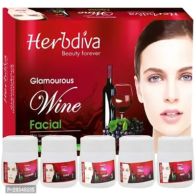 Herbdiva Glamourous Wine Facial Kit 500Gm