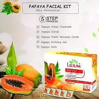 Lilium Papaya Facial Kit, 60g with Multifunction 5in1 Massager-thumb1