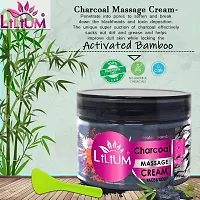 Lilium Activated Bamboo Charcoal Face  Body Massage Cream For Detoxifies Skin, 250g-thumb2