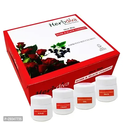 Herbdiva Rose Black Current Facial Kit For Improves Skin Clearity 400Gm