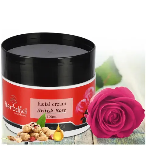British Rose Face Cream For Flawless And Cleansed Skin 500G