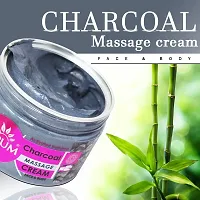 Lilium Activated Bamboo Charcoal Face  Body Massage Cream For Detoxifies Skin, 250g-thumb1